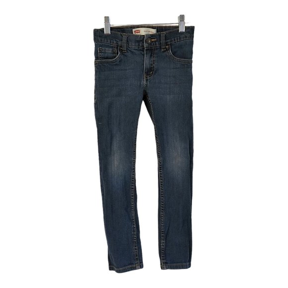 Levi's Girls 510 Skinny Jeans Regular Stretch Denim Adjustable Waist Size 8 - Picture 1 of 10